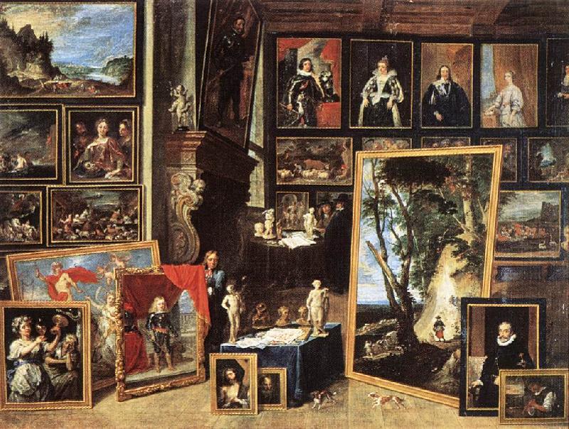 TENIERS, David the Younger The Gallery of Archduke Leopold in Brussels xgh Norge oil painting art